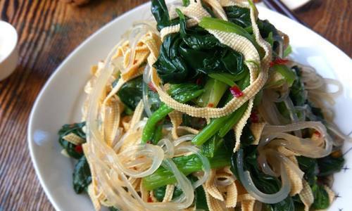 爽口美食，芫荽炒豆腐皮（家常菜新搭配，健康美味双享受）