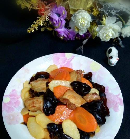 家常美味，山药木耳炒肉片（家庭健康饮食）
