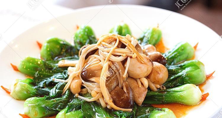 美味佳肴，香菇扒菜胆（健康营养）