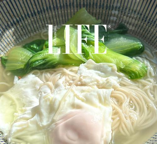清汤挂面跑马标准早餐的做法（健康营养）